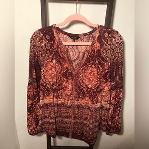 LUCKY BRAND LONG BELL SLEEVE TOP